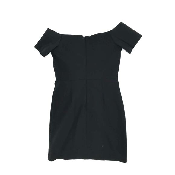Line + Dot Cecil Black Off Shoulder Mini Dress M Party Stretch - Picture 5 of 8